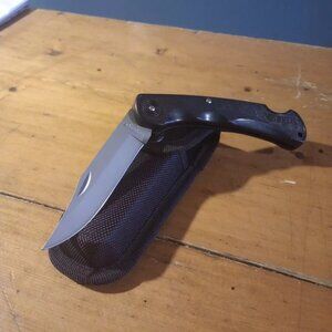 Marbles Black Lock Back Work Knife w/ Sheath